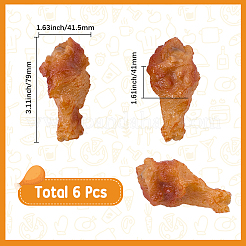 6Pcs Artificial Plastic Models&nbsp;DJEW-SC0001-28