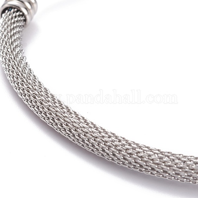 Tarnish Resistant 304 Stainless Steel Torque Bangles&nbsp;BJEW-O182-01P-1