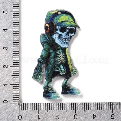 Halloween Theme Opaque Printed Acrylic Pendants&nbsp;SACR-Z006-09B-1