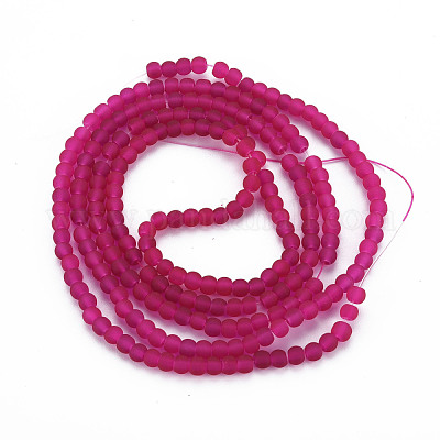 Baking Paint Transparent Glass Bead Strands&nbsp;GLAA-S031-4mm-39-1