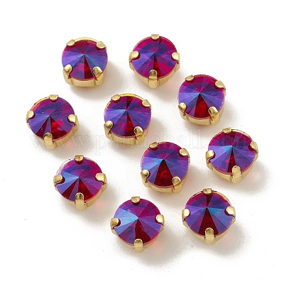 Flat Round Moonlight Effect Sew on Rhinestone&nbsp;GLAA-B010-04A-02-1