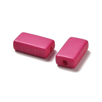 不透明なアクリルビーズ  長方形  赤ミディアム紫  18.5x10x6mm  穴：2mm  約450個/500g&nbsp;OACR-A030-03B-1