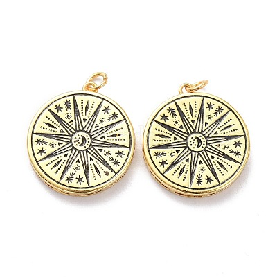 Brass Enamel Pendants&nbsp;X-KK-L188-34G-1