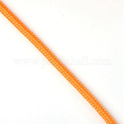 編み込みナイロン編み糸  ラウンド  ダークオレンジ  5.5~6.5mm&nbsp;NWIR-WH0009-27H-1