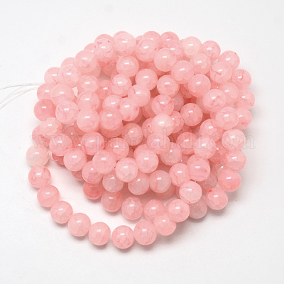 Baking Paint Crackle Glass Bead Strands&nbsp;DGLA-Q023-8mm-YS50-1