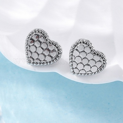 Brass Stud Earrings&nbsp;EJEW-D288-01P-1