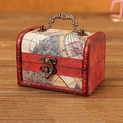 Wooden Portable Storage Boxes&nbsp;WOCR-PW0001-060B-1