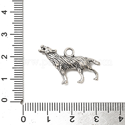 Alloy Howling Wolf Pendants&nbsp;EJ1753-1