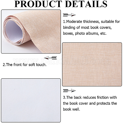 ナイロン生地  綴じ布  長方形  ビスク  890x430mm&nbsp;DIY-WH20062-133B-1