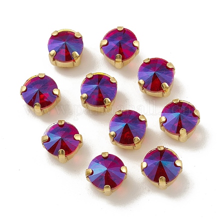 Flat Round Moonlight Effect Sew on Rhinestone GLAA-B010-04A-02-1