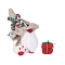 DIY Knitting Kits, including Polyester Yarn, Glue Stick, Crochet Needle, Gnome, Red, 15x9cm