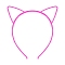 Luminous Plastic Cat Ear Headband, Fuchsia, 140x120mm