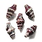 Handmade Porcelain Beads, Conch, Dark Red, 20x10.5x10mm, Hole: 1.8mm