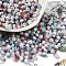 Two Tone Baking Paint Glass Seed Beads, Faceted Bicone, Steel Blue, 4.5x4mm, Hole: 1mm, about 6428pcs/pound