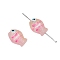 Handmade Lampwork Beads, Hand Drawn Beads, Fish, PeachPuff, 14x10mm