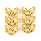 Alloy Beads, Leaf, Golden, 5x7x2.5mm, Hole: 1.2mm
