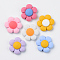 Resin Cabochons, Opaque, Flower, Mixed Color, 17x15.5x5mm