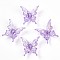Transparent Acrylic Beads, Butterfly, AB Color Plated, Lilac, 25x25x8.5mm, Hole: 1.5mm, about 580pcs/500g