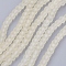 Baking Paint Transparent Glass Bead Strands, Frosted, Round, Light Goldenrod Yellow, 4mm, Hole: 1.1~1.6mm, about 200pcs/strand, 31.4 inch