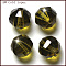 Imitation Austrian Crystal Beads, Grade AAA, Faceted, Round, Olive, 8mm, Hole: 0.9~1mm