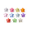 Transparent Acrylic Beads, Star, Mixed Color, 9x9.5x5.5mm, Hole: 2mm, about 2000pcs/500g