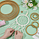 12Pcs MDF Sheets Rings&nbsp;AJEW-WH0816-273-3