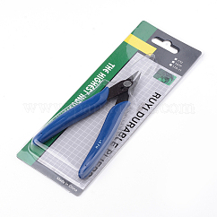 45# Carbon Steel Jewelry Pliers for Jewelry Making Supplies, Flush Cutter, Shear, Polishing, Medium Blue, 130x52x12mm