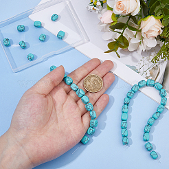 1 Strand Synthetic Turquoise Dyed Beads Strands&nbsp;G-FH0002-59B