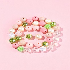 40個8スタイルアクリルビーズ  ラインストーン付き  ラウンド  ミックスカラー  19~20x18.5mm  穴：2.5~3mm&nbsp;OACR-FS0004-10