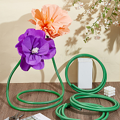 PVC曲面チューブ  成形スタイリングチューブ  DIYの花の茎  グリーン  2000x16mm&nbsp;FIND-WH0173-381B