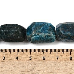 天然石アパタイトビーズ連売り  多面カット  ナゲット  19.5~23x14~15.5x13.5~15.5mm  穴：0.9mm  約18~19個/連  14.96~15.47''（38~39.3センチメートル）&nbsp;G-F796-C04-01