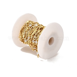 Rack Plating Brass Oval & Flat Round Link Chains&nbsp;CHC-I040-12G