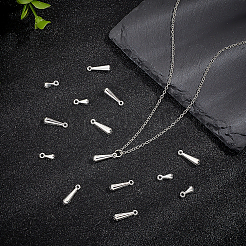 200本2スタイルアロイペンダント  ティアドロップチャーム  プラチナ  8~14x3~4x3~4mm  100個/スタイル&nbsp;FIND-ME0003-59