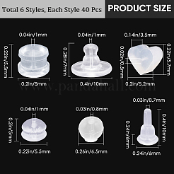 240Pcs 6 Styles Eco-Friendly Silicone Full-covered Ear Nuts&nbsp;FIND-SP0001-17