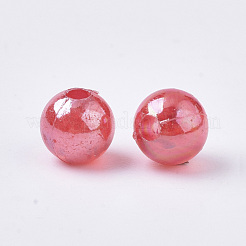 透明なアクリルビーズ  ABカラー  ラウンド  ミックスカラー  6x5.5mm  穴：1.8mm  約5000個/500g&nbsp;MACR-S299-001A
