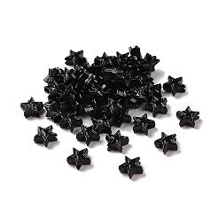 塗装合金ビーズをスプレー  スター  ブラック  7x7.5x3.2mm  穴：1.2mm&nbsp;PALLOY-K001-02G