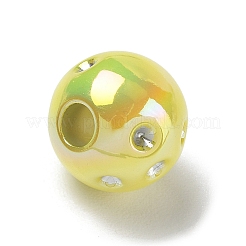 UV Plating Opaque Acrylic European Bead Rhinestone Settings&nbsp;AC-CBA6658-06C