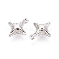 304ステンレススチールペンダントカボションセッティング  スター  ステンレス鋼色  トレイ：0.9mm  16.5x14x5mm  穴：0.8~1mm&nbsp;STAS-T067-72P