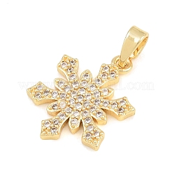 Brass Micro Pave Clear Cubic Zirconia Pendants&nbsp;CU-CBA9B49-02B-G