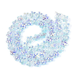 Transparency Electroplate Glass Beads Strands&nbsp;GLAA-T023-38A-06