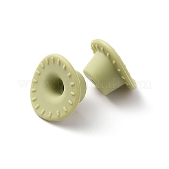 シリコンビーズ  帽子  ダークシーグリーン  26x12mm  穴：2.5mm&nbsp;LS-SIL-WH0001-37N