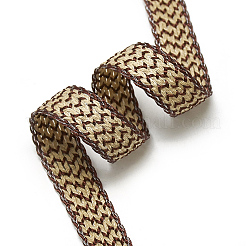 編みナイロンリボン  小麦  1/2インチ（11~12mm）  約25ヤード/ロール（22.86メートル/ロール）&nbsp;SRIB-N003-10G