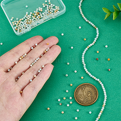 2 連売り天然花アマゾナイトビーズ連売り  多面カット  ラウンド  2~2.5mm  穴：0.5mm  約159~184個/連  15.55~15.7インチ（39.5~39.88cm）&nbsp;G-PH0003-36