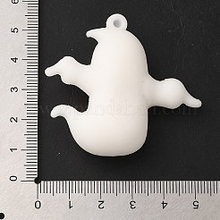 ハロウィーンテーマ PVC プラスチックペンダント  混合図形  ゴースト  46x50.5x19mm  穴：3.5mm&nbsp;KY-U003-02G