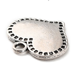 合金のチベット風チャーム  ハート  アンティークシルバー  18x19x2mm  穴：2mm  約251個/500g&nbsp;LS-PALLOY-P293-034AS