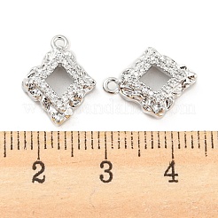 Brass Micro Pave Cubic Zirconia Pendants&nbsp;KK-E090-16P