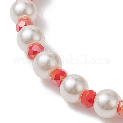 Lampwork Enamel Donut & Glass Beaded Stretch Bracelet&nbsp;BJEW-JB10132