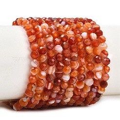 Natural Red Banded Agate Beads Strands&nbsp;G-B175-D22-4mm