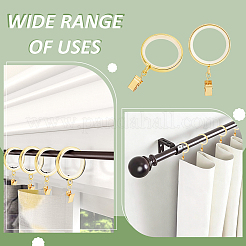 24Pcs Iron & PP Plastic Hanging Curtain Hooks&nbsp;FIND-GA0008-52G