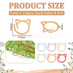 48Pcs 6 Colors Iron Knittings Tool&nbsp;DIY-UN0007-63